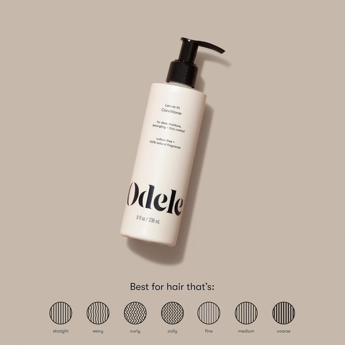 Odele Vegan Leave-In Conditioner - Deep Moisture & Frizz Control for All Hair Types | 8 fl oz (2-Pack)