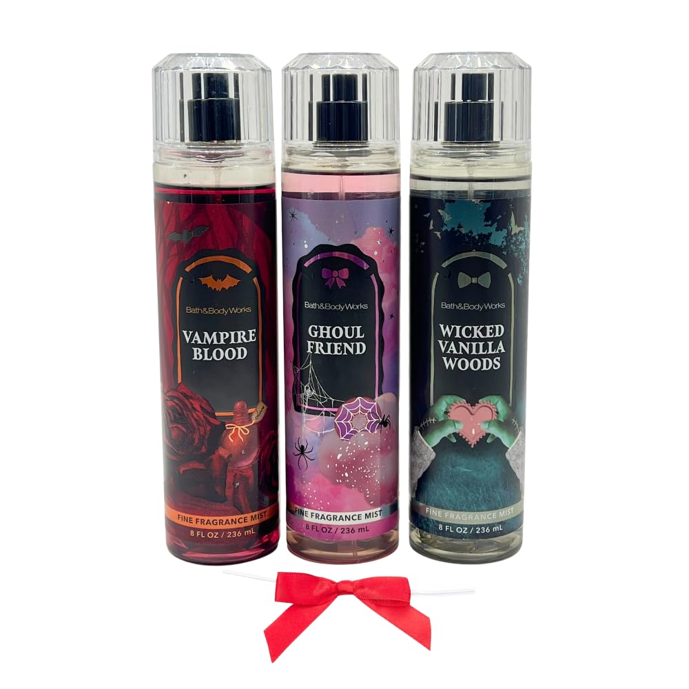 Vampire Blood Fine Fragrance Mist | Halloween 3-Piece Collection with Red Bow - 2025 Edition Scents