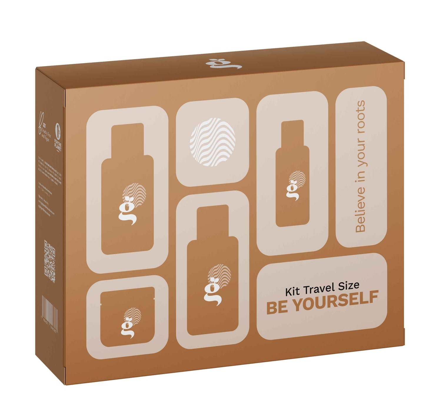 GINGER MILK Curly Hair Travel Set | Curly Method Kit with Shampoo, Hair Mask, Leave-In & Curl Defining Gel + Free Travel Bag | Nourishes, Hydrates & Controls Frizz – TSA Approved Sizes | Be Yourself