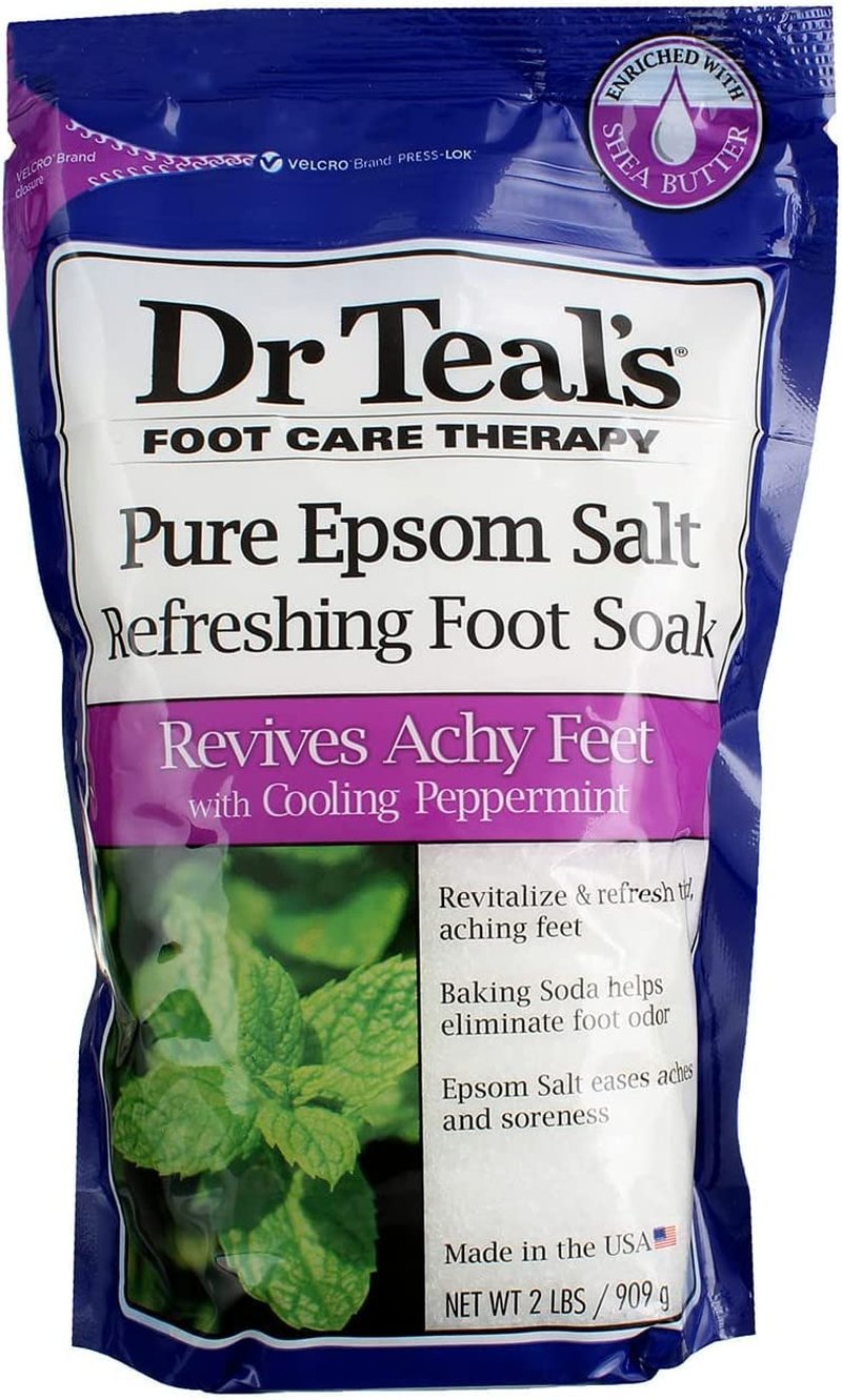 Dr. Teal's Peppermint Foot Soak Set - Revitalize & Refresh with Epsom Salt | 3 Pack, 2lb Each