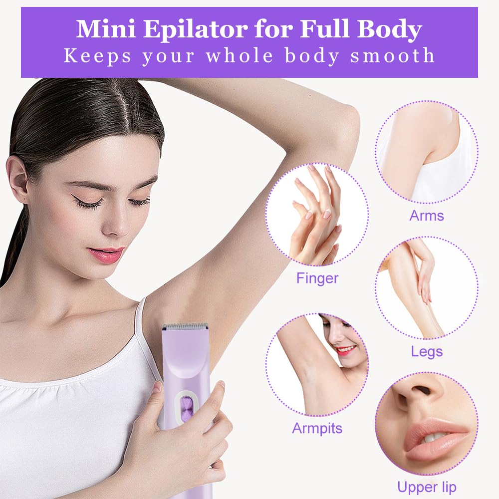 Women's Electric Dual Headed Shaver, 2 in 1 Bikini Trimmer, USB Rechargeable Electric Razors Body Hair Trimmer