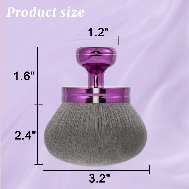 UNIMEIX Extra Large Body Makup Brush for Self Tanner with Drawstring Bag, 3.2 Inch Blend and Blur Body Sunscreen Applicator for Face, Legs, Body, Cream and Foundation (Purple)