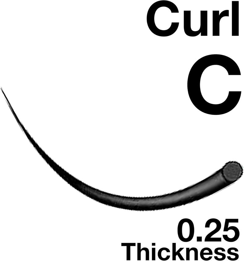 Eyelash Extensions - 0.25mm C Curl Individual Volume Lashes | 13mm Length