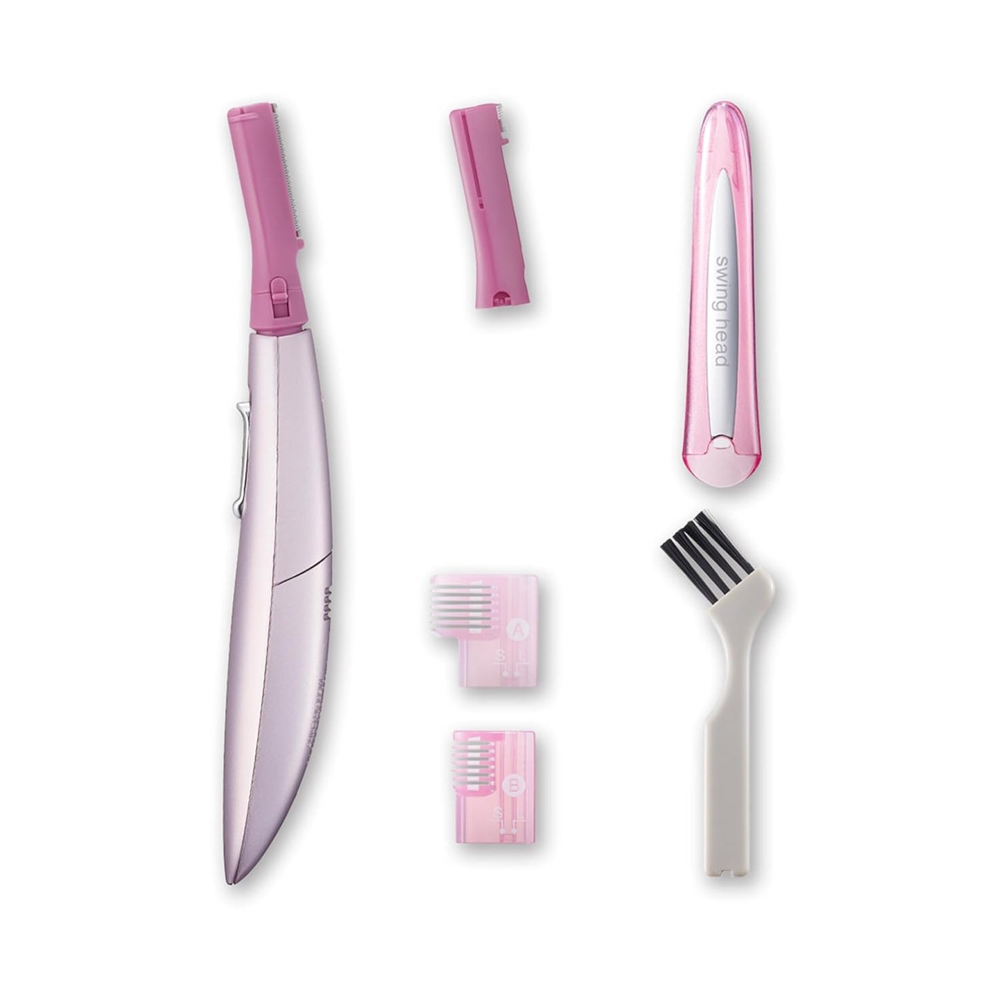 Panasonic Women's Facial Hair Remover - Eyebrow Trimmer with Pivoting Head & 2 Gentle Blades | Battery-Operated, Compact Design