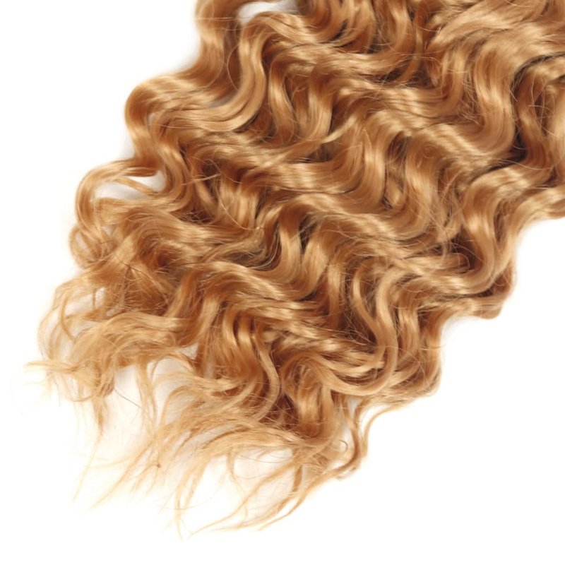 27-Inch Honey Blonde Deep Wave Human Hair Bundles - Brazilian Remy Quality | 26, 28, 30 Inch Options