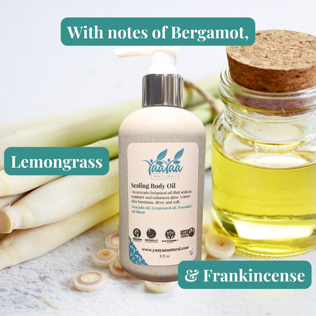 Summer Citrus Scent Body Oil - Natural Bug Repellent, Non-Greasy Moisturizer - 8 oz Vegan & Cruelty-Free for Dry Skin