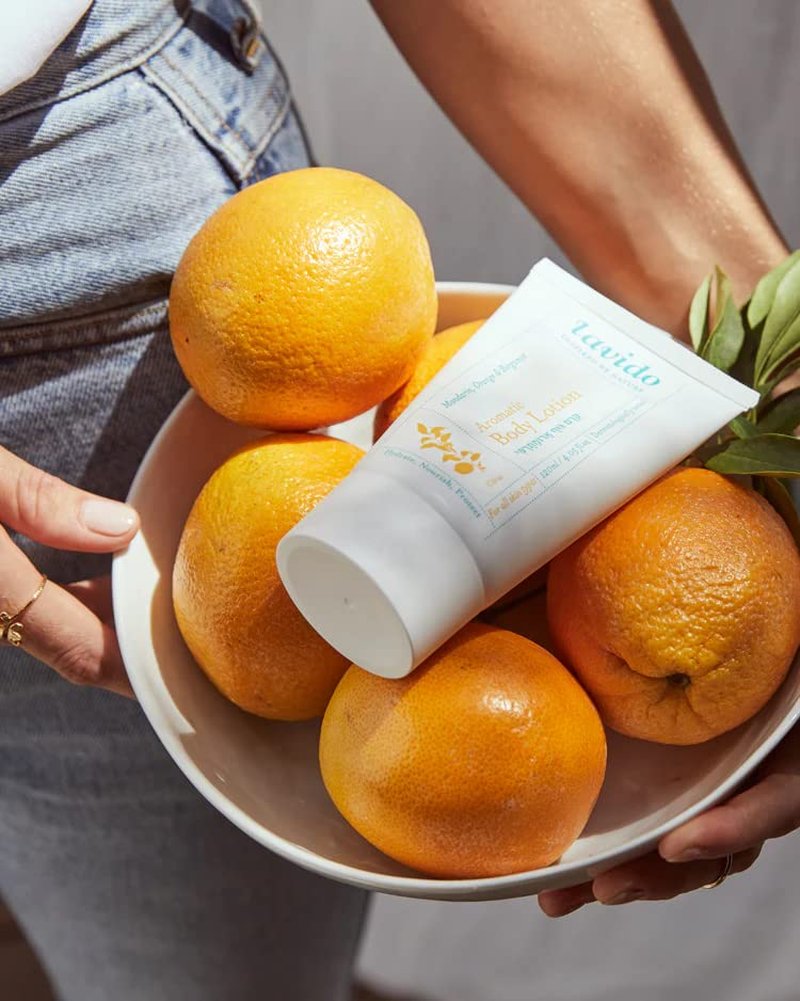 Lavido Natural Aromatic Body Lotion - Clean Non-Toxic Skincare with Mandarin, Orange & Bergamot | 8.45 fl oz (250 ml)