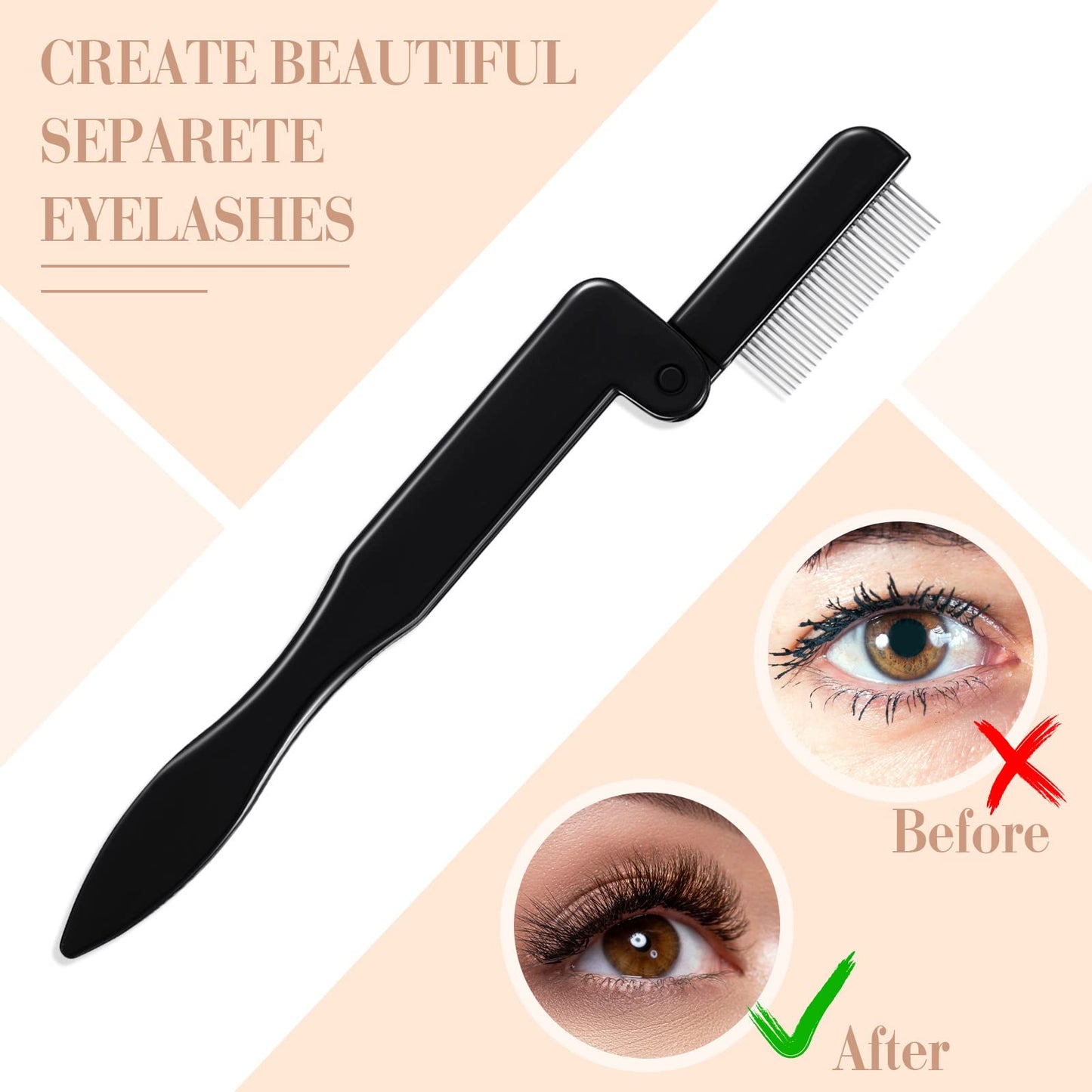 Perthlin Eyelash Curlers with Comb Eyebrow Brush Kit for Women Lash Curler Eyelash Comb Seperator Mascara Brushes Eyebrow Brush and Comb Silicone Refills Pads