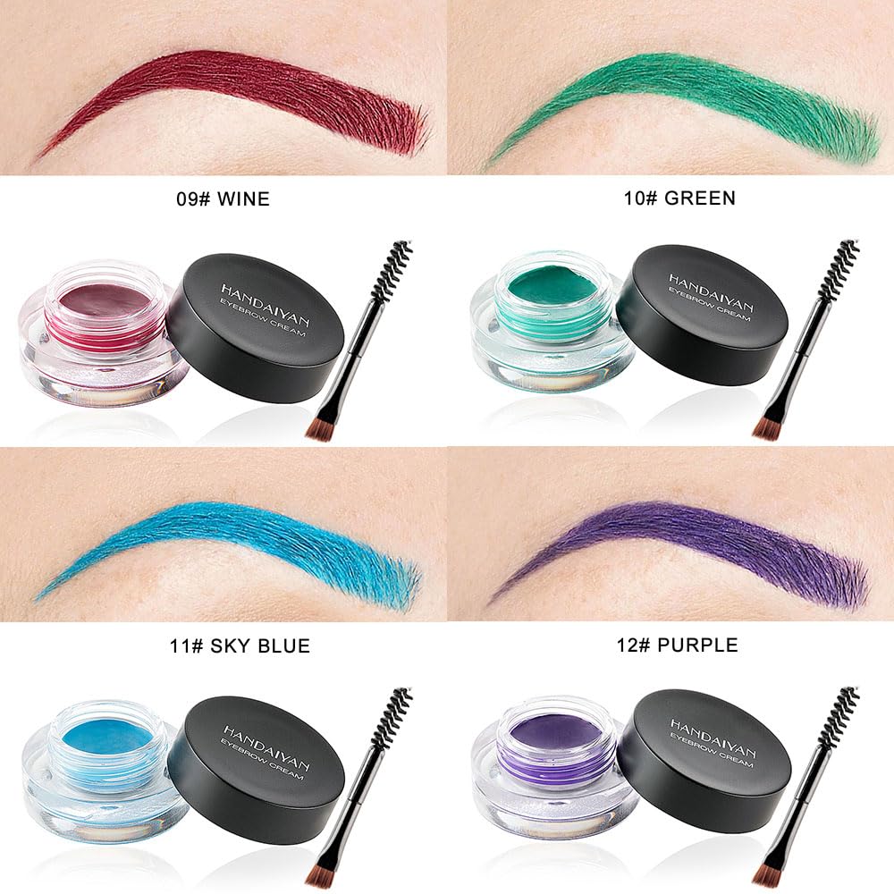 HANDAIYAN 8-color Waterproof Multifunctional Eyebrow Cream & Eyeliner Cream