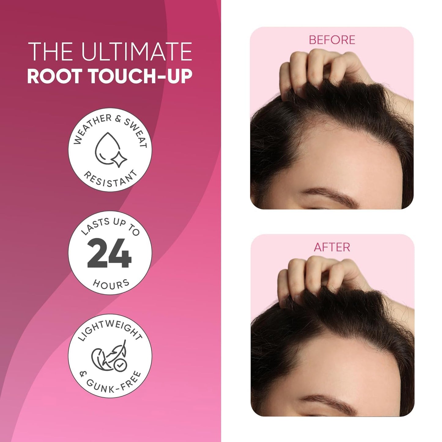 Hairline Powder Instantly Conceals Hair Loss, Root Touch Up Hair Toppers for Women & Men, Hair Fibers for Thinning Hair, Root Cover Up, Stain-Proof 24 Hour Formula (Medium Blonde)