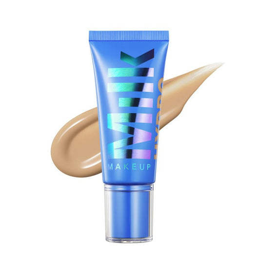 Milk Makeup Hydro Grip Hydrating Gel Skin Tint – 12HR Lightweight Buildable Coverage with Hyaluronic Acid for Natural Dewy Finish – Non-Comedogenic – 5 Light w/Neutral Undertones, 1oz