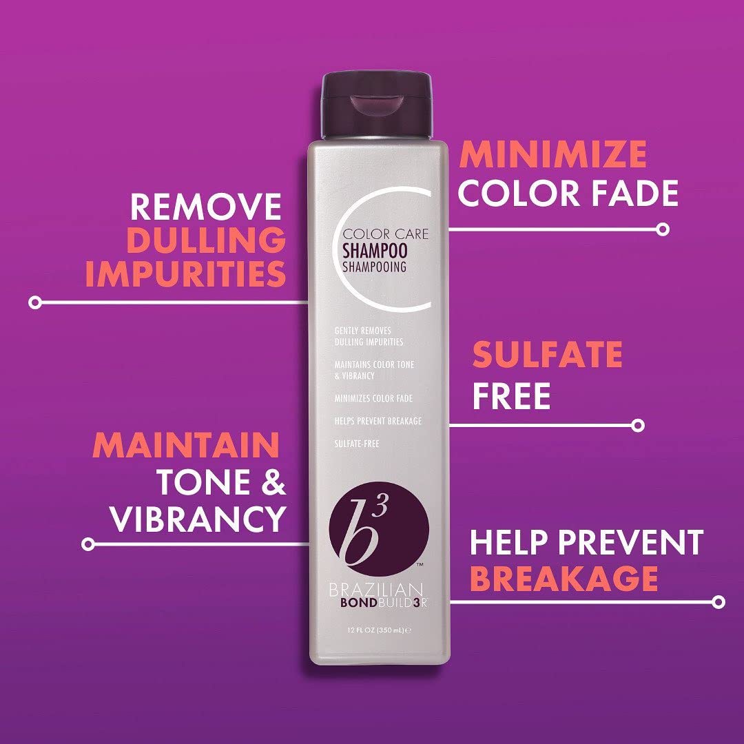 B3 Brazilian BondBuilder Color Care Shampoo, Cleanses, Protects Color