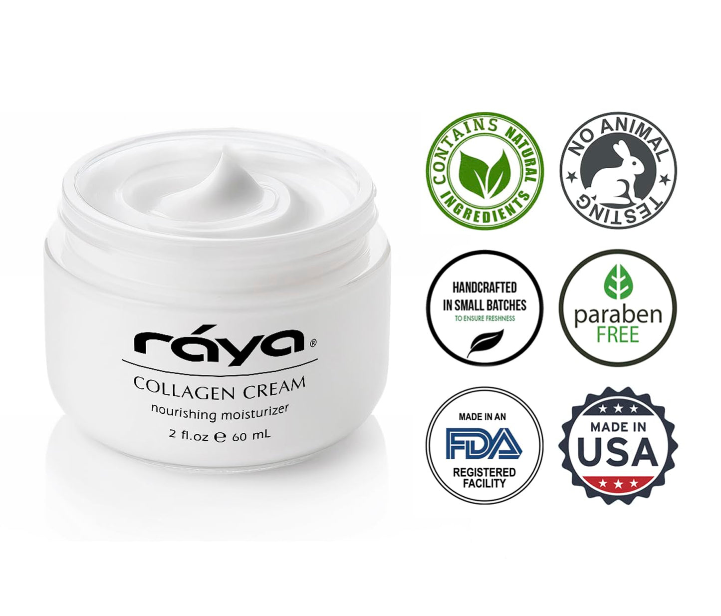 Raya Collagen Cream - Moisturizing Face Cream for Combination & Dry Skin | Reduces Fine Lines & Wrinkles