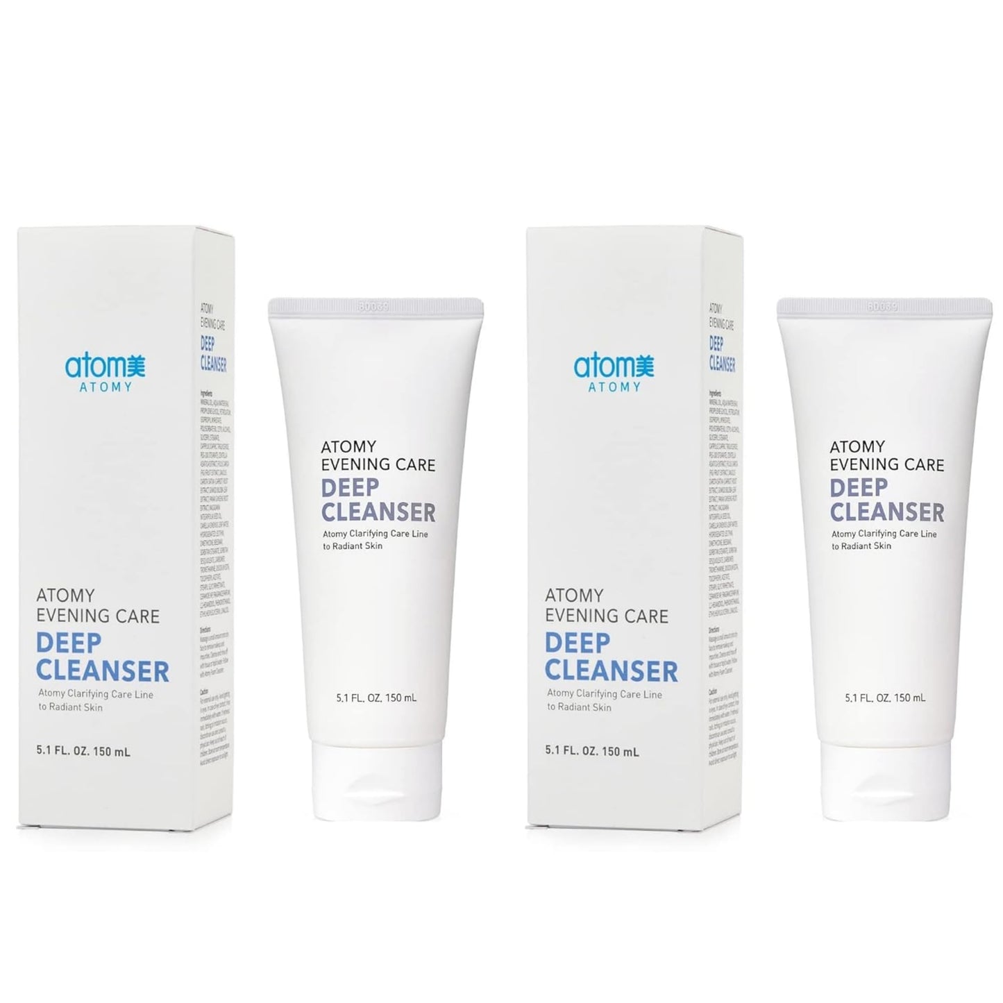GASHINA STORY ATOMY Evening Care Deep Cleanser - 150ml x 2 pack, Facial Foam, Face Wash
