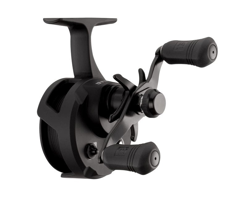 13 Fishing - Descent - Inline Ice Fishing Reel - 2.7:1 Gear Ratio - Left Hand Retrieve (Gen 2) - D2-2.7-LH, Black