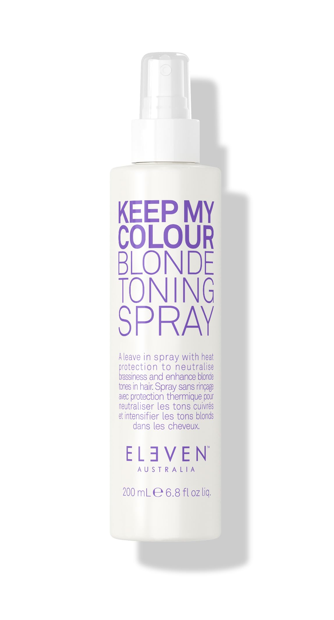 ELEVEN AUSTRALIA Keep My Colour Blonde Leave In Toning Spray - Purple Toner Hair Spray for Silver & Light Blonde Hair, Enhances Color for Brassy, Yellow Tones, Adds Shine, For Men & Women - 6.8 fl oz