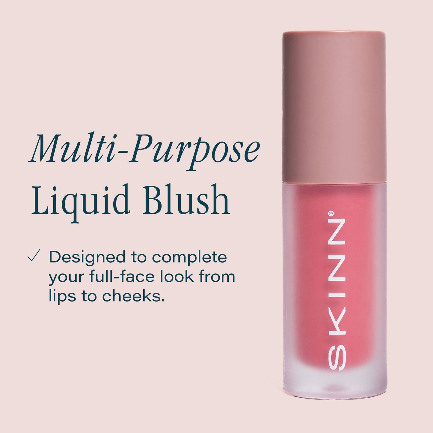 SKINN Treatment Liquid Blush for Cheeks, Pink - Vibrant, Long-Lasting & Buildable Color - Skincare-Infused Make-Up for Fine Lines & Wrinkles - Hydrating & Lightweight Face Makeup Cosmetics