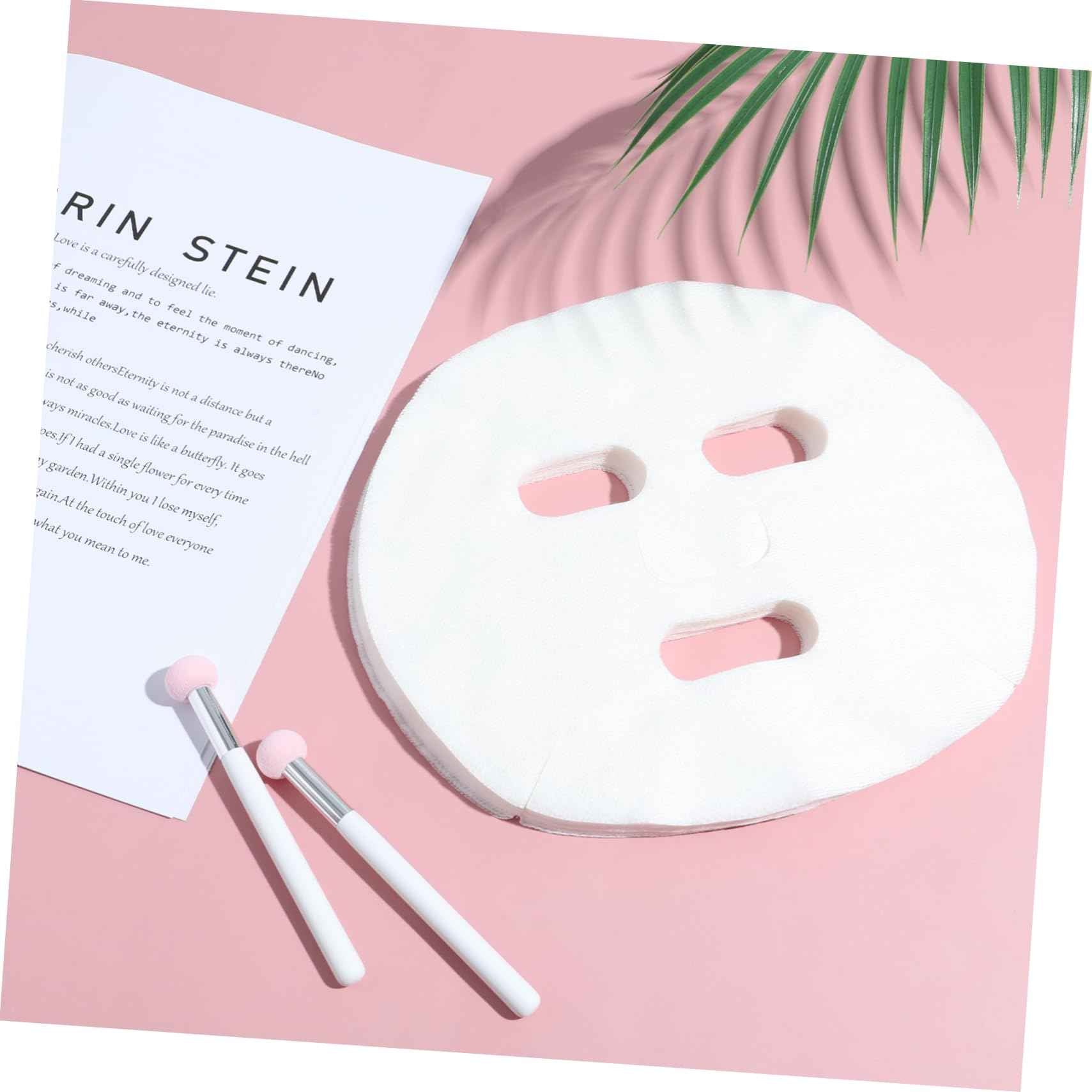 FRCOLOR 100 Pcs Enlarged Cotton Facial Mask Sheets DIY Cosmetic Face Skin Care Mask