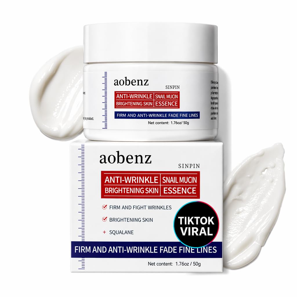 aobenz Anti Wrinkle Face Cream for Women, Firming Anti Aging Moisturizer with Niacinamide, Panthenol & Vitamin E, Hydrating Barrier Repair Night Cream for Dry Mature Skin, Radiant Look - 1.76 Fl Oz