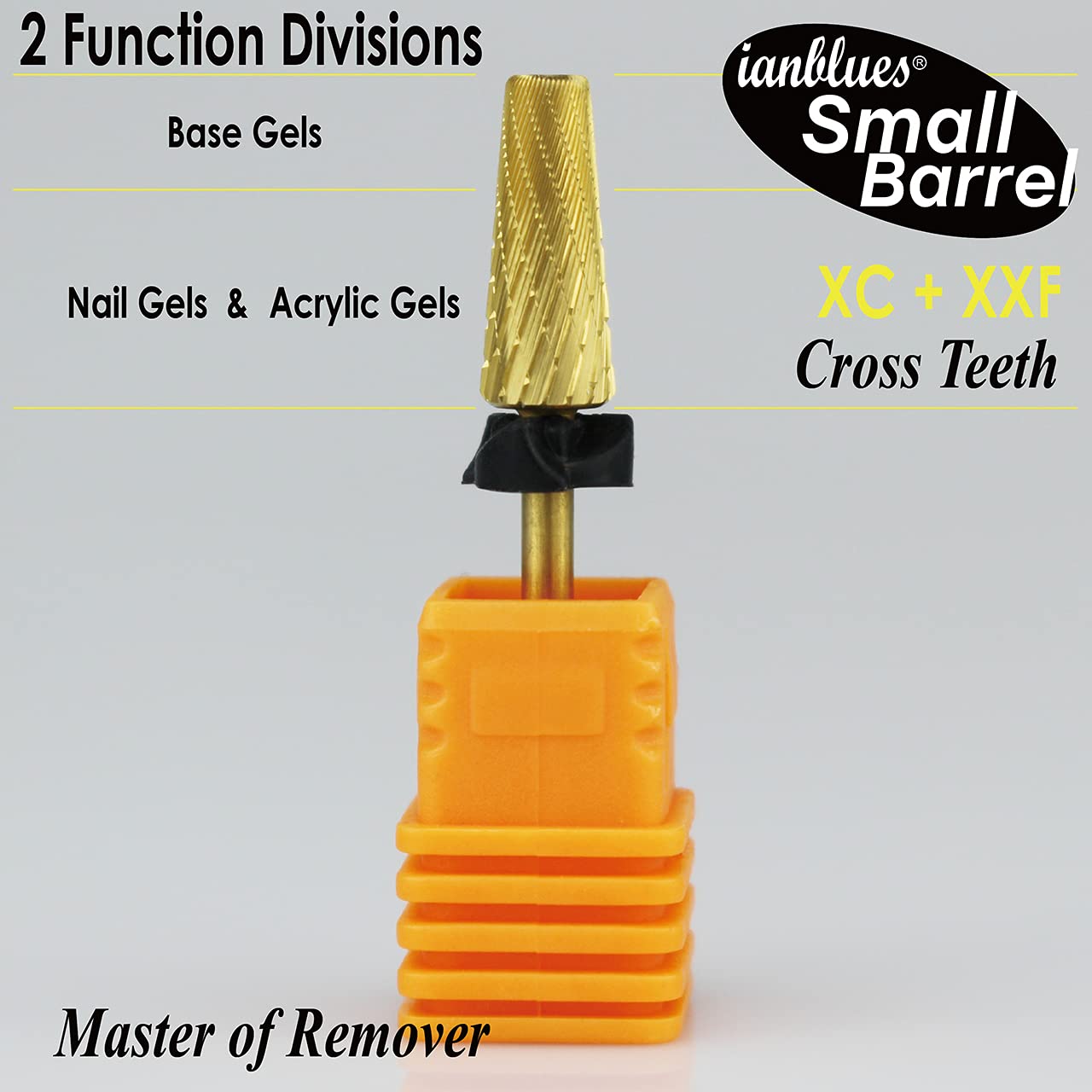 5 in 1 Nail Drill Bit Set - Professional E-File for Manicure | Mixed Sizes, Cross Cut, 3/32” Shank