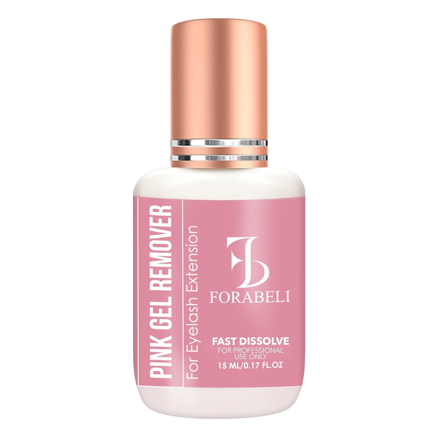 Pink Gel Lash Remover for Eyelash Extensions - Fast Acting 60s Dissolution | Professional Adhesive Remover | 15ml
