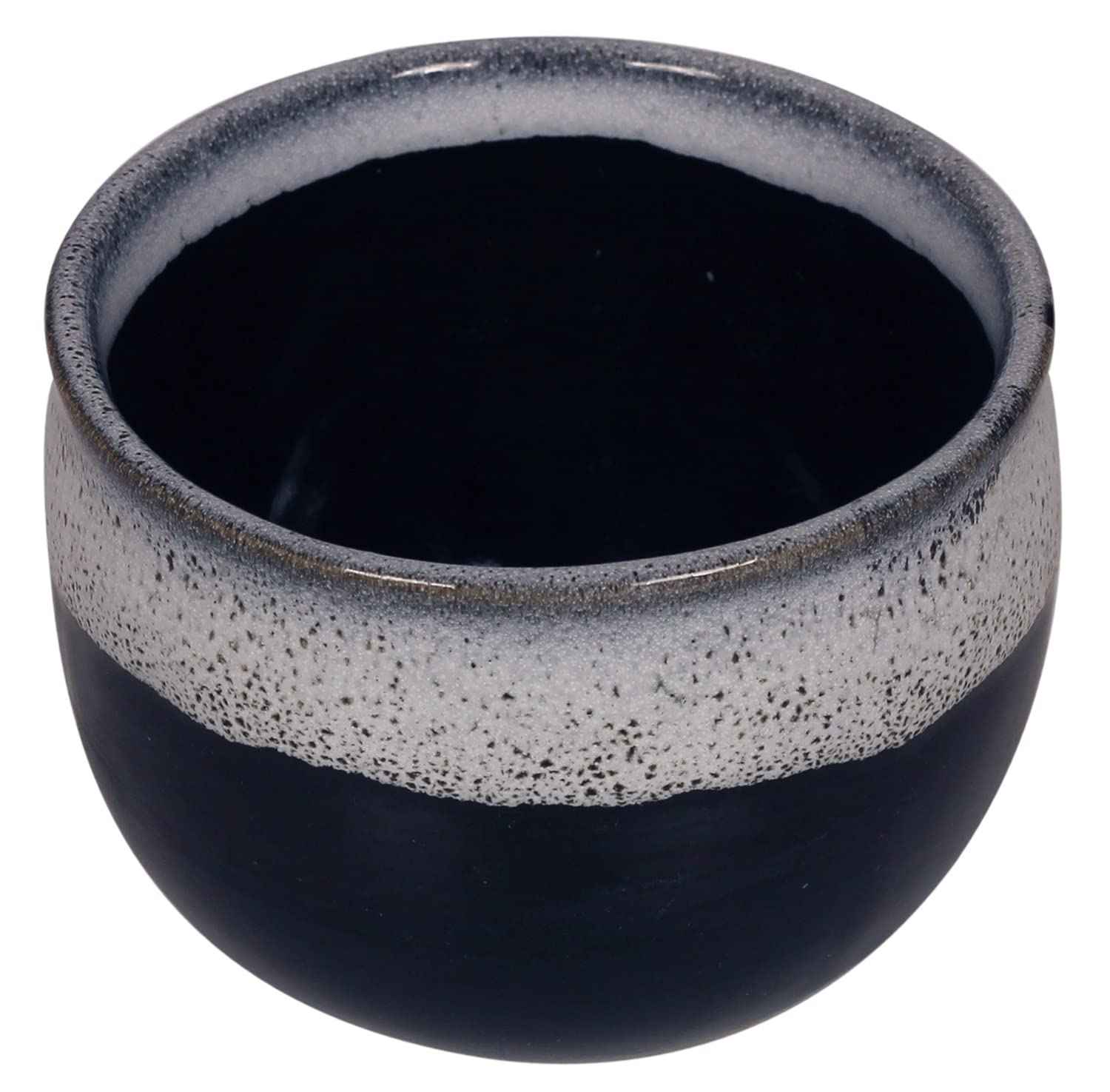 ETROVES 4 Inch Ceramic Shaving Soap Bowl - Shaving Mug for Men Shave Cream & Soap- Shaving Cup for Wet Shave (Blue White)