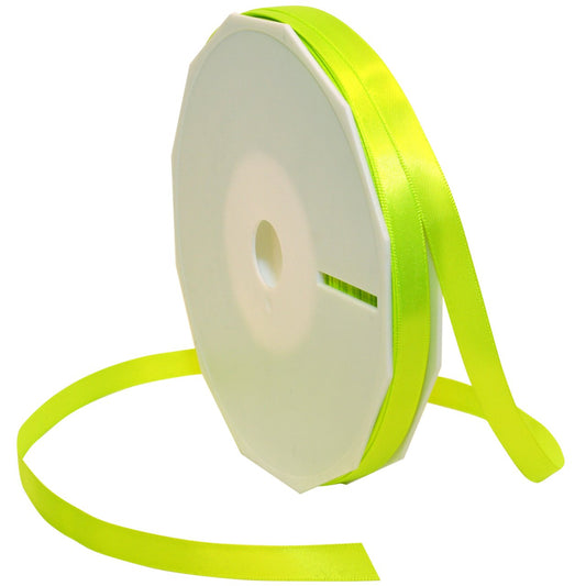 Morex Ribbon Neon Brights Satin, 3/8-inch by 50-Yard, Neon Citrus (08709/50-502)