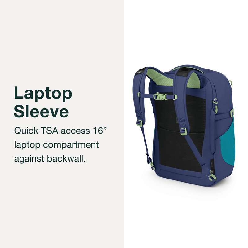Osprey Daylite 35L Travel Pack – Lightweight and Versatile Carry-On Backpack for Weekend Travel, Hiking, or Daily Commute – Durable, Streamlined Design with Ample Storage, Blue Spikemoss/Alkaline