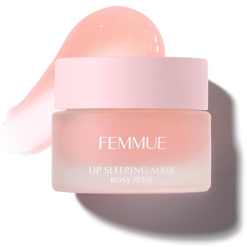 FEMMUE Lip Sleeping Mask - Hydrating Overnight Balm for Soft, Smooth Lips | Rosy Petal, Vitamin E Infused