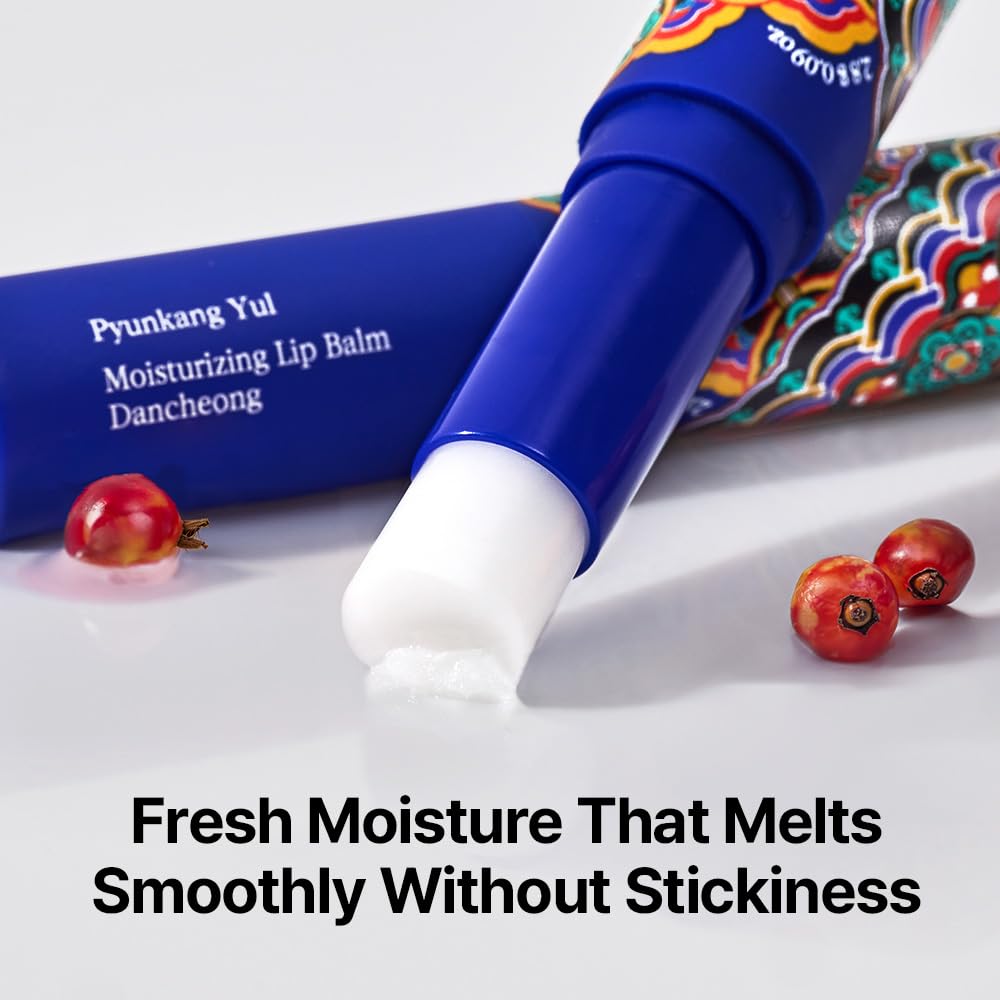 Pyunkang Yul PKY Dancheong Moisturizing Lip Balm for Dry & Sensitive Lips, Smooth Protective Care with Essential Oils, Korean Skincare (2.8 g / 0.1 Oz)