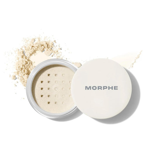 Morphe Mini Bake & Set Translucent Setting Powder - Lightweight, Talc-Free Finishing Powder for Face Makeup with a Soft, Natural Finish - Minimizes Shine for Up to 24HR - Translucent (0.09 oz)