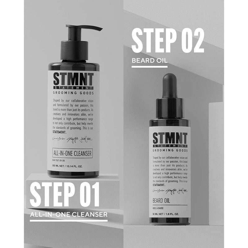 STMNT Grooming Goods All-In-One Daily Cleanser, 25.3 oz | SLS/SLES Sulfates Free | Extra Caring Formula w/ Activated Charcoal & Menthol