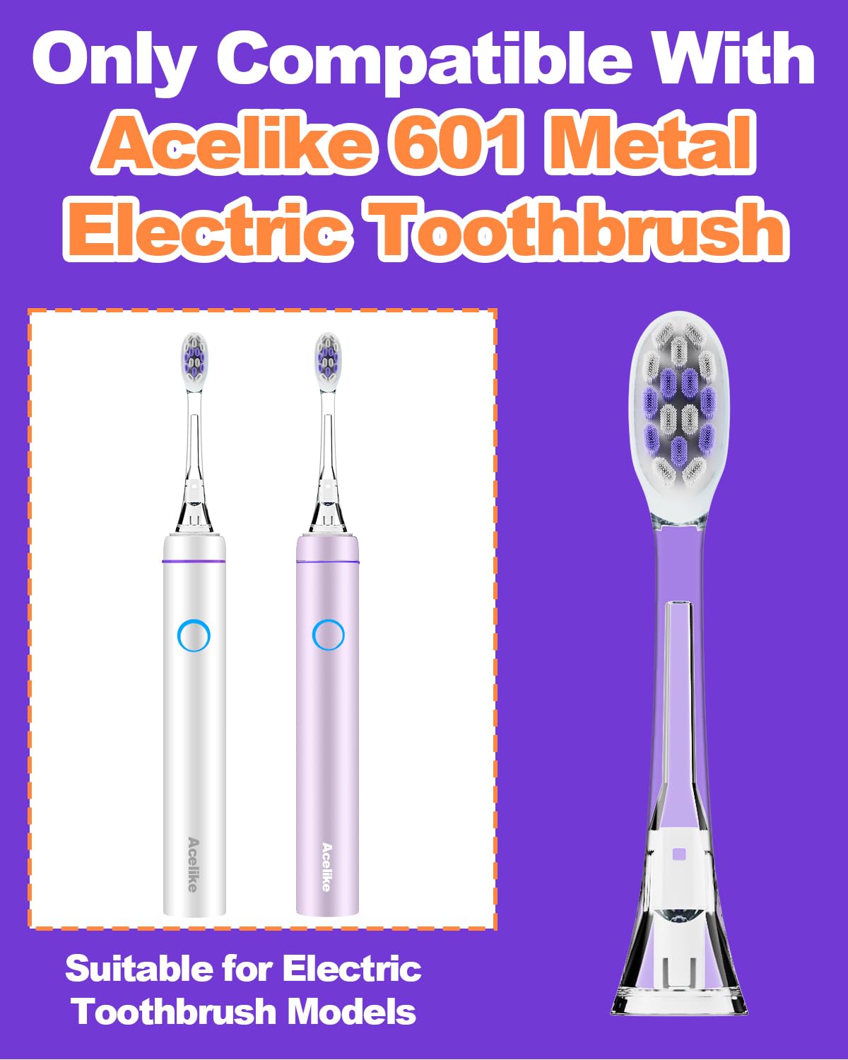 Acelike Kids Electric Toothbrush with UV Mode，Oscillation and Vibration Toothbrush, Cute Ice Cream Appearance, Silicone Anti Slip Handle, 4 Modes & 2-Min Smart Timer, One Charge Last 60 Days (Blue)