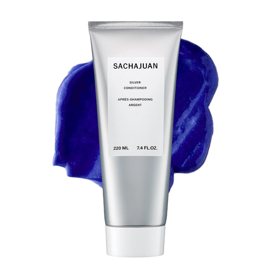 SACHAJUAN Silver Conditioner | Purple Conditioner for Blonde, Grey & Highlighted Hair | Reduces Brassiness, Hydrates & Adds Shine | With Ocean Silk Technology & UV Filters | Paraben-Free | 7.4 oz