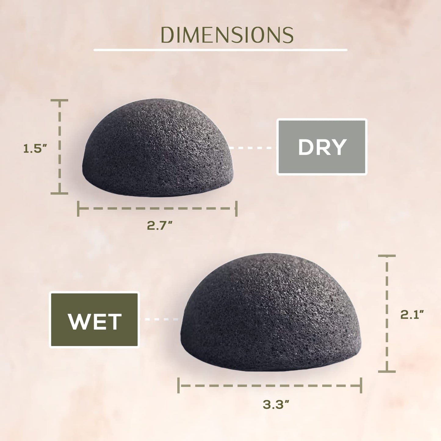 CSM Body Brush & Konjac Sponges (3-Pack) Bundle - Wet or Dry Body Brush - Reduce The Appearance of Cellulite, Dry Skin. Improves Circulation Facial Sponges - Cleanses Dirt, Oil, Dead Skin, and Makeup