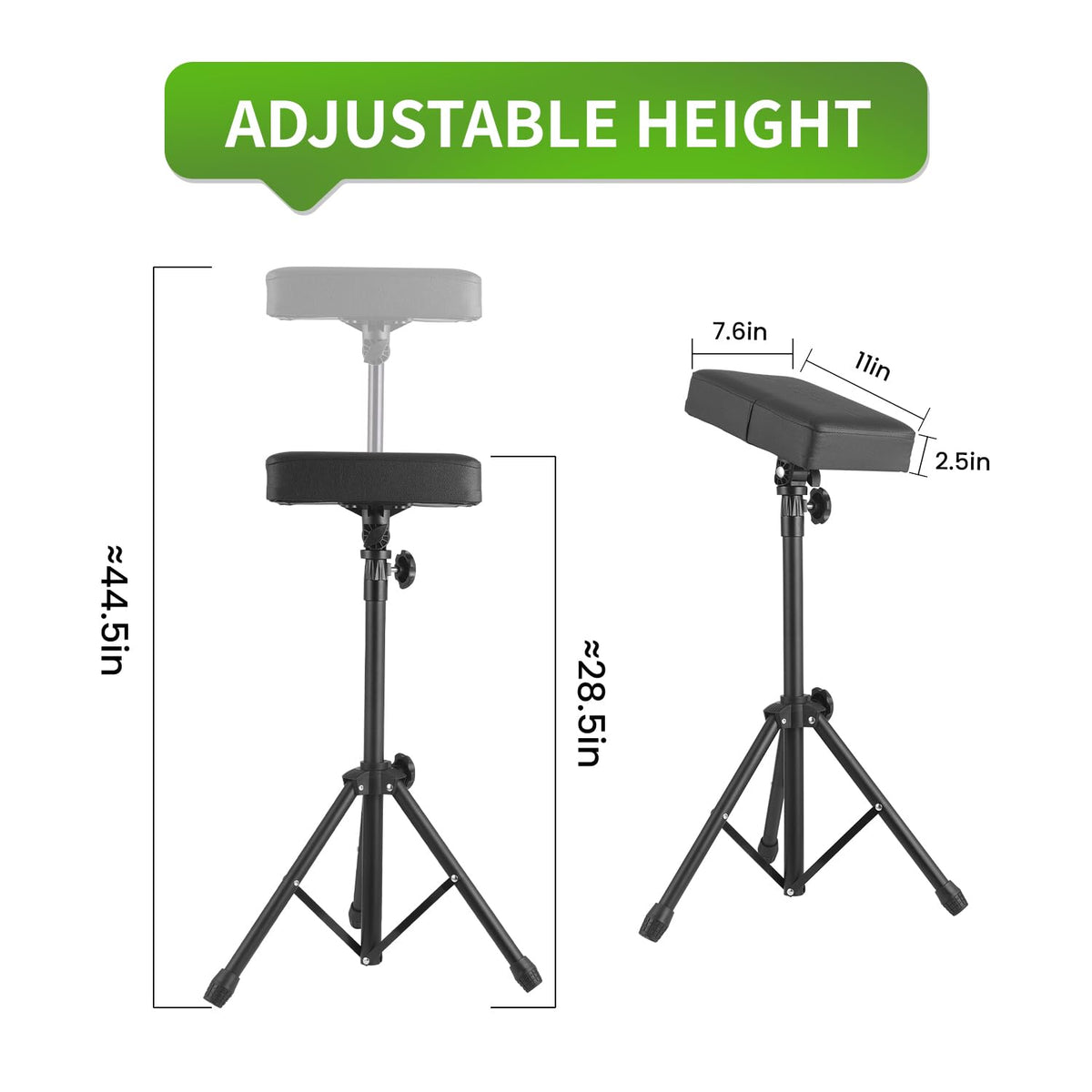 Bambooshoot Tattoo Armrest Stand Tripod, Tattoo Adjustable Armrest Portable Tattoo Arm Rest, Durable Tattoo Arm Rest Tripod, Adjustable Height and Tilt, For Studio Salon Tattoo Supplies