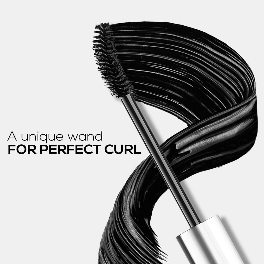 RENEE Midnight Mascara with Unique 360-Degree Wand, Darkest Black, Clump-Free & Long-Lasting Formula, Volumizes, Lengthens & Nourishes, Infused with Vitamin E