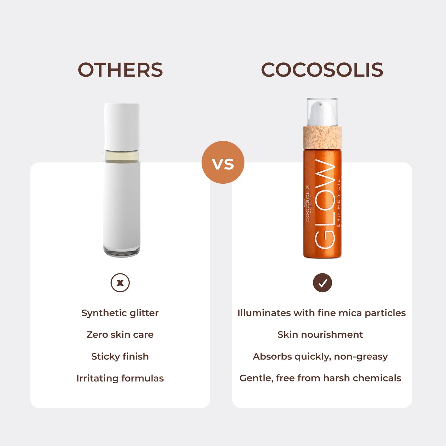 COCOSOLIS GLOW Shimmer Oil | Illuminizing Natural Dry Oil With Shiny Particles | Leaves The Skin Glowing & Enhances a Golden Tan | Gives a Luxurious Feel to Your Skin | 110ml