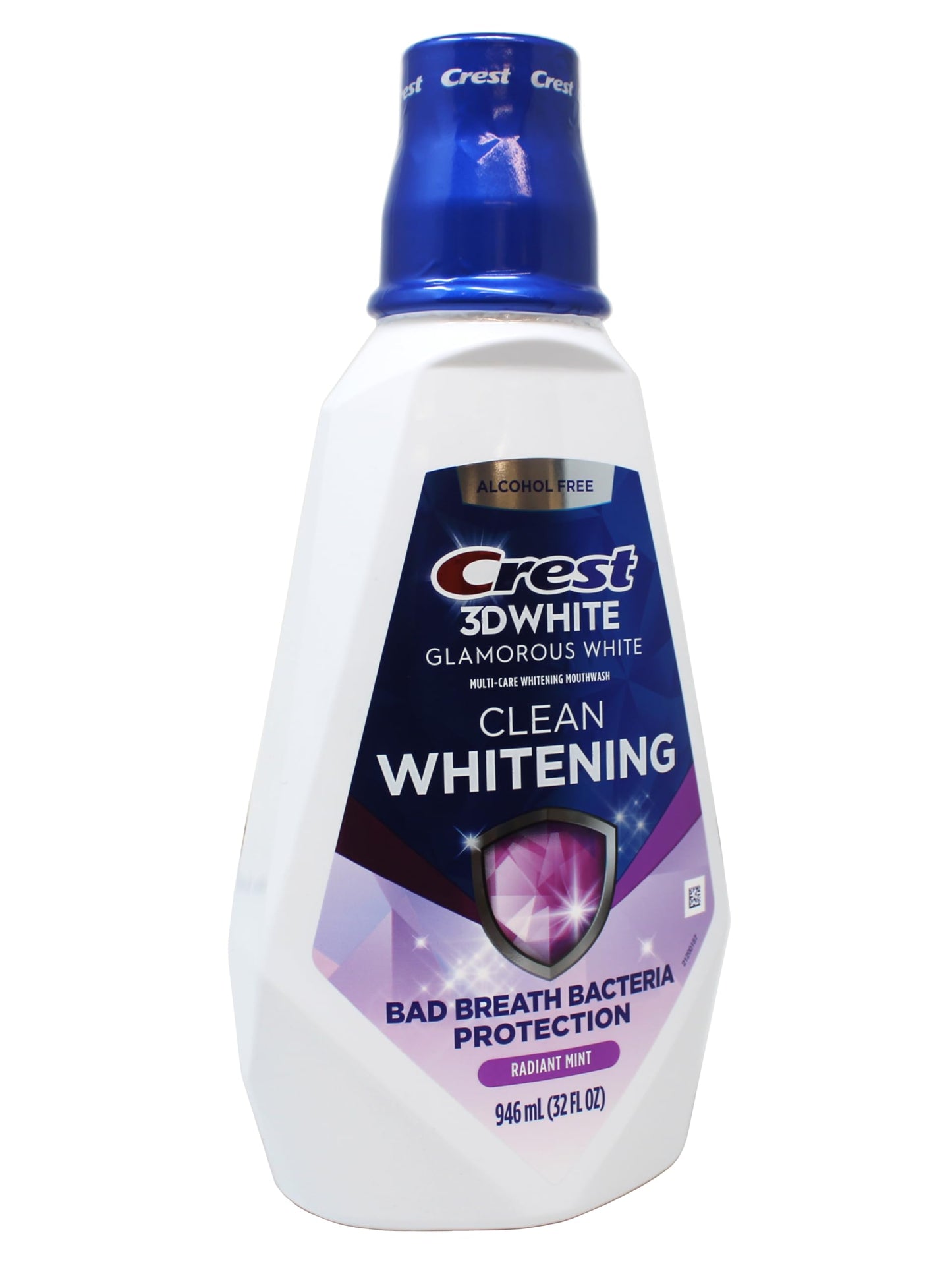 Crest 3D White Glamorous White Mouthwash, Alcohol Free Multi-Care Whitening Mouthwash, Arctic Mint, 32 fl oz (946 mL)