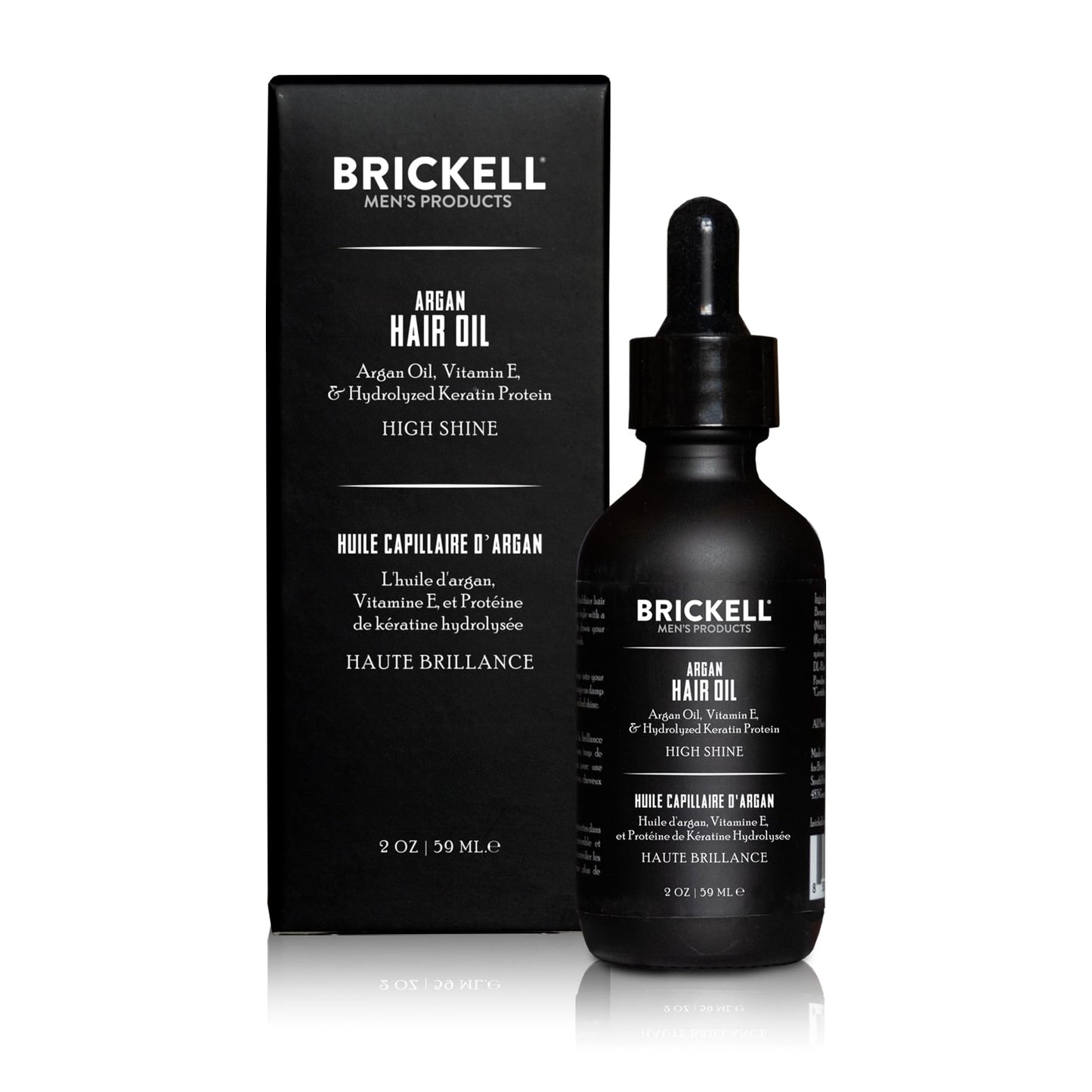Brickell Men's Argan Oil for Hair, Lightweight Hair Oil Treatment For Men, With Argan Oil, Hydrolyzed Proteins, and Vitamin E, 2 Ounce, Scented