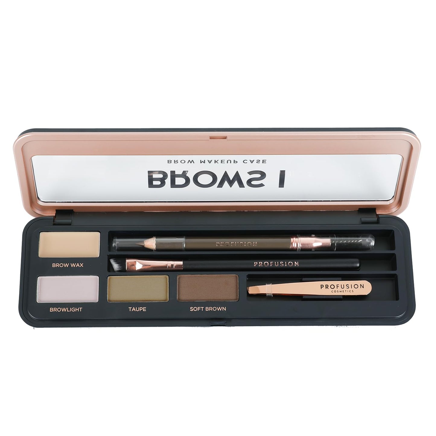Profusion Cosmetics Eyebrow Pro Makeup Case Brows I Palette - Light Medium