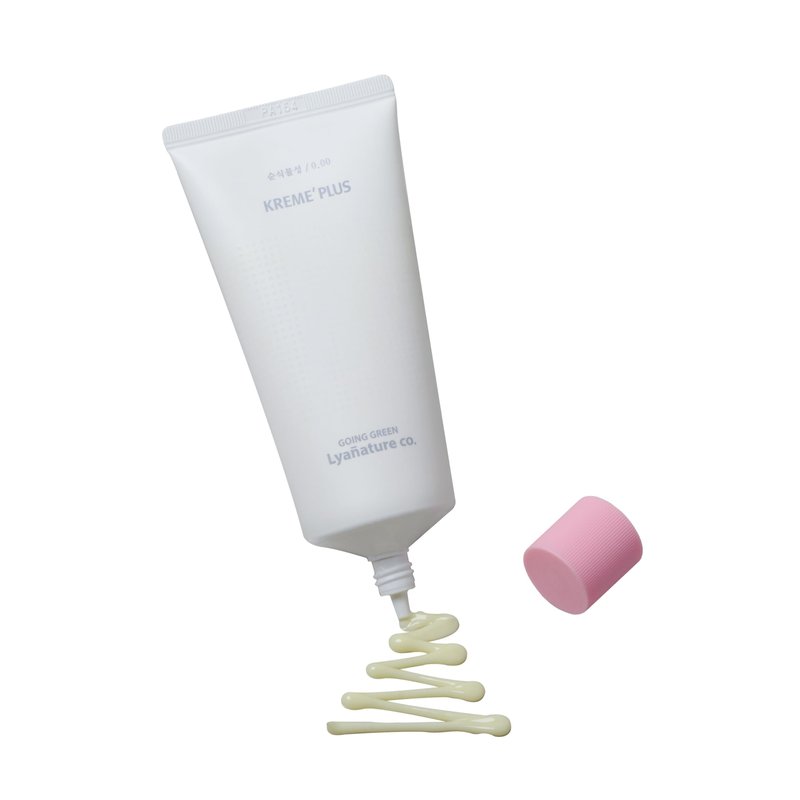 Lyanature KREME' PLUS – Organic Korean Daily Night Face Cream with Vitamin C for Sensitive Skin, Hydrating & Nourishing, Fine Line Care, Radiant & Even Skin Tone, Non-Toxic Skincare (2.82 fl oz / 80g)