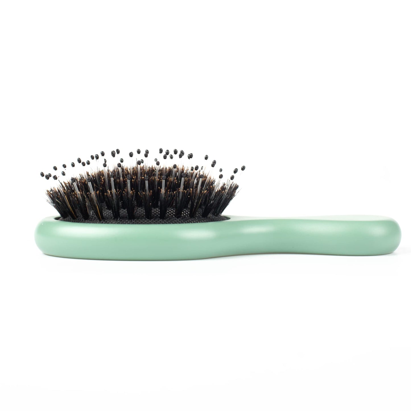 Boar Bristle Hair Brush, Olive Wood Air Cushion Massage Brush With Nylon Pin for Women Men Travel Hair Brush for Curly & Dry Hair Smoothing Detangling
