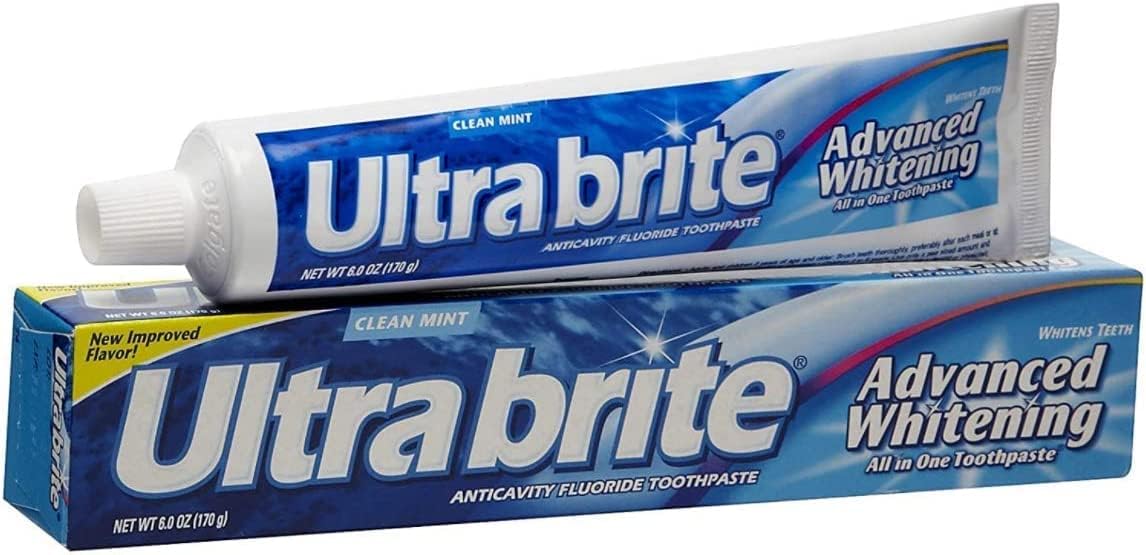 Ultra Brite Advanced Whitening Toothpaste Clean Mint 6 oz (Pack of 7)