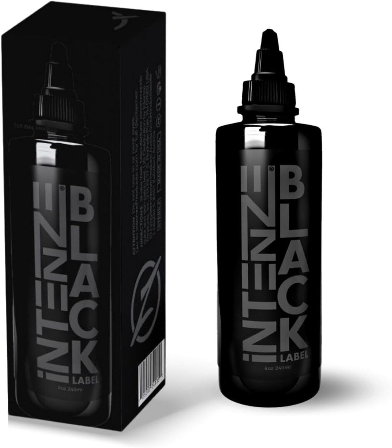 Intenze Black Label Tattoo Ink - Professional Grade 8oz Bottle | ISO Certified, Made in USA