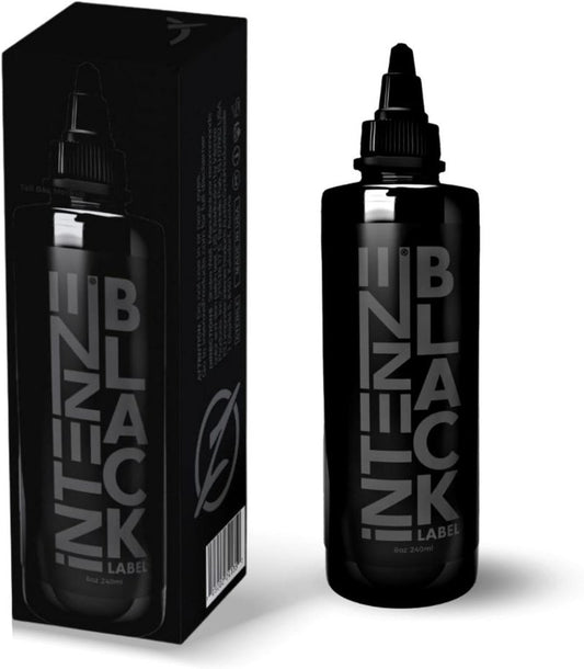 Intenze Black Label Tattoo Ink - Professional Grade 8oz Bottle | ISO Certified, Made in USA