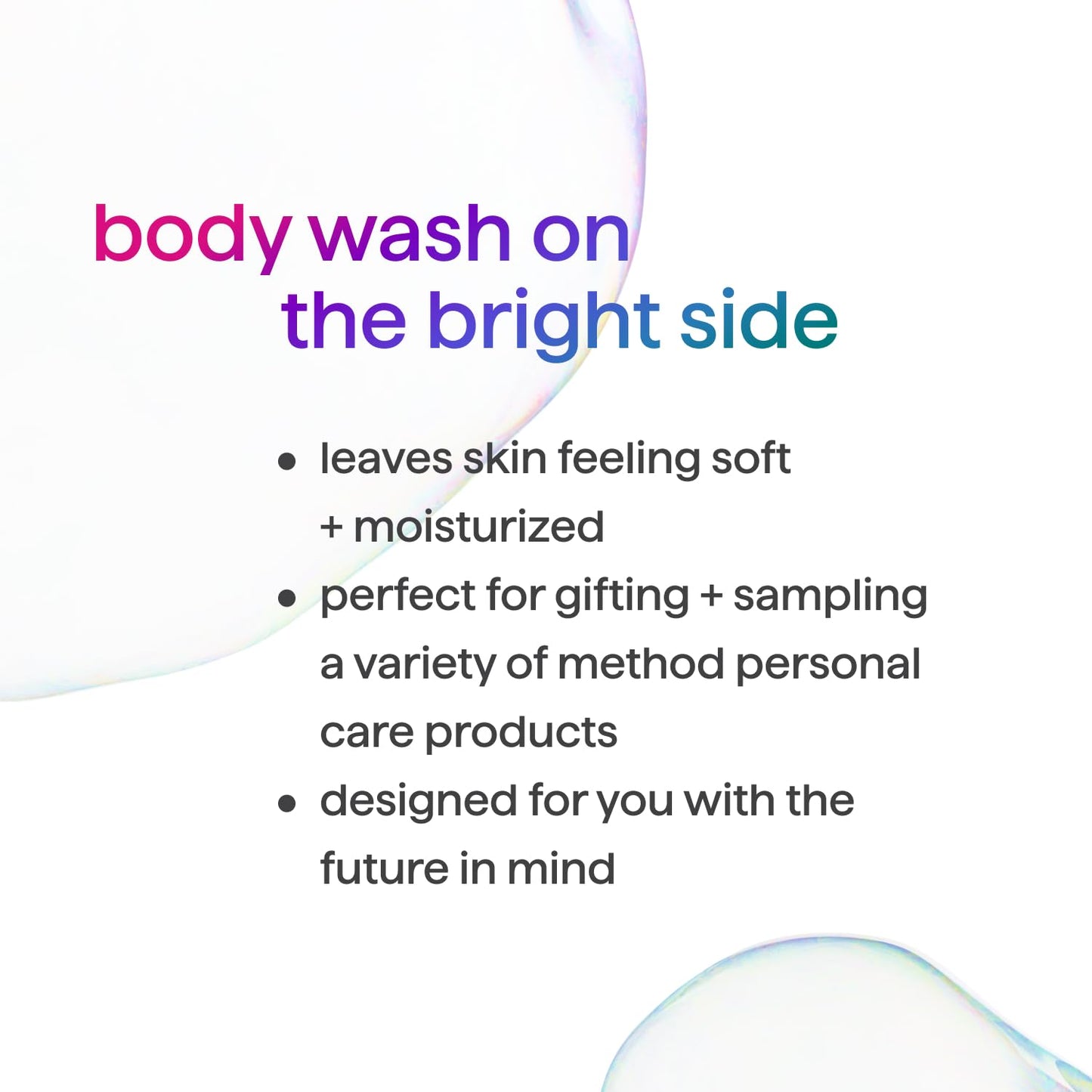 Method Body Wash Gift Set, Pure Peace, Simply Nourish and Sea + Surf, 3.4 oz Travel Size Bottles