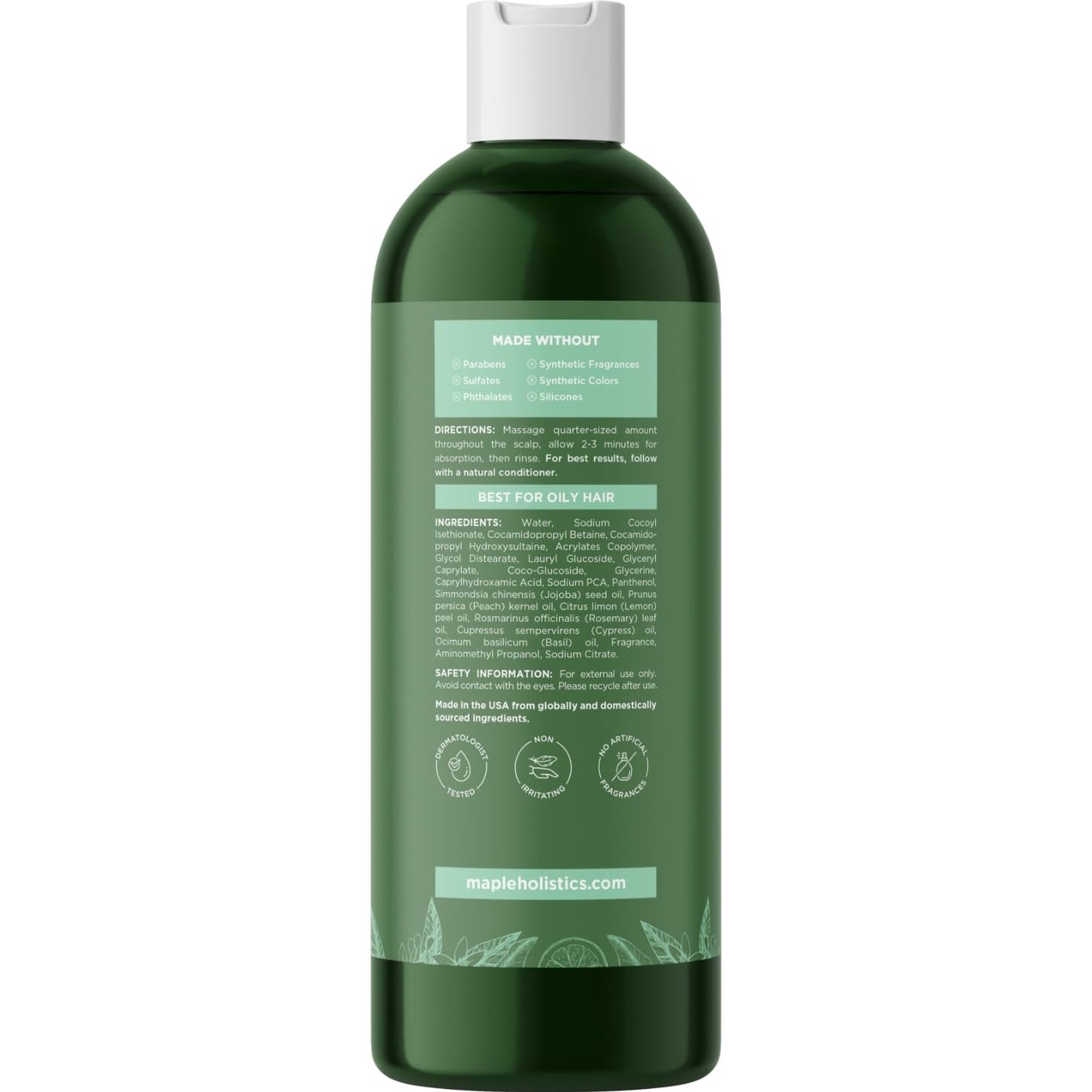 Clarifying Shampoo for Build Up and Oily Hair - Deep Cleansing Shampoo with Rosemary - Refreshing Lemon for Greasy Hair & Jojoba Oil for Scalp Cleanser - Anti Residue Shampoo for Healthy Scalp - 8 Oz