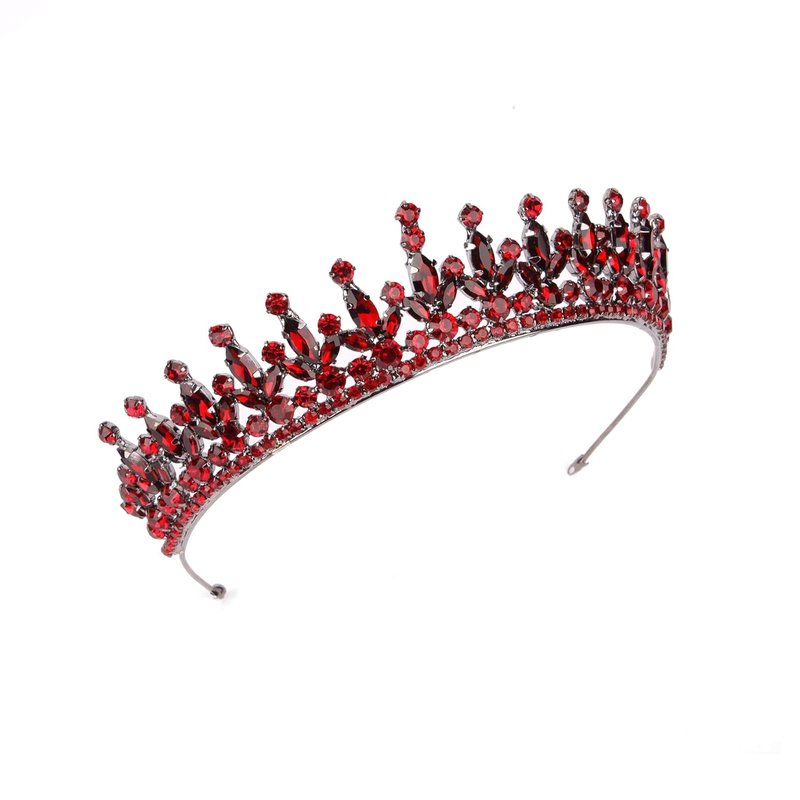 LIMELIA Women's Tiara - Burgundy Glitter Hair Accessory for Bridal, Prom & Parties | Elegant Design