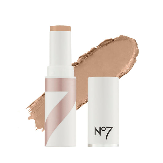 No7 Stay Perfect Foundation Stick - Long-Wear Cream Foundation with Medium, Buildable Coverage - Enriched with Squalene for a Hydrating, Non-Drying & Dewy Finish - Creme (10g)